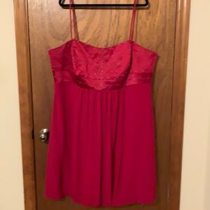 Red(Apple) David’s Bridal Bridesmaid dress